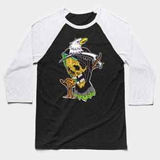 Silver Shamrock Tattoo Company Grim Eagle Solo Baseball T-Shirt